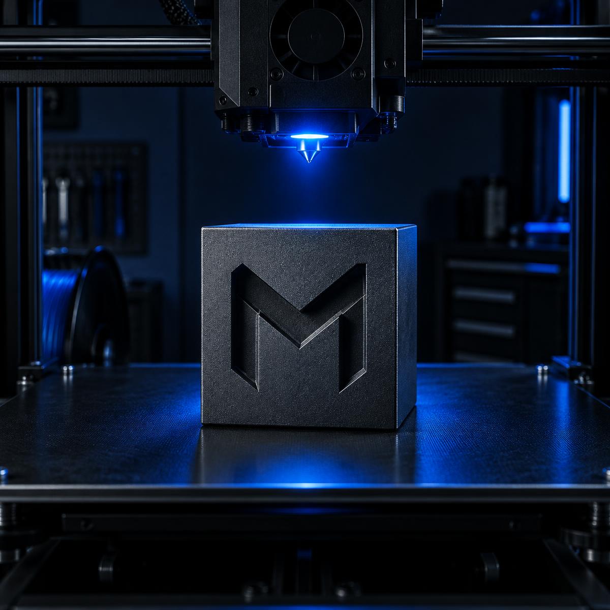 Martini M block beneath a 3D printer