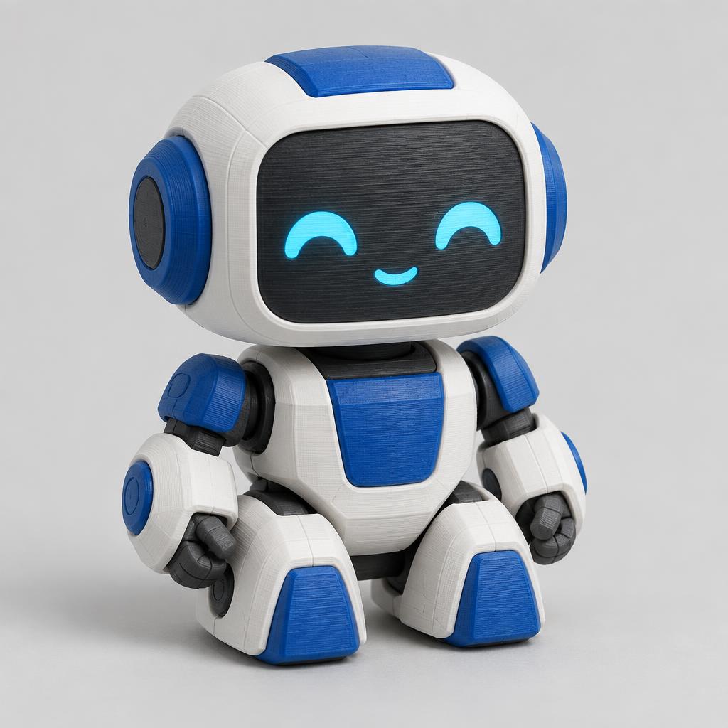 Small 3D-printed robot created by Martini Manufacturing